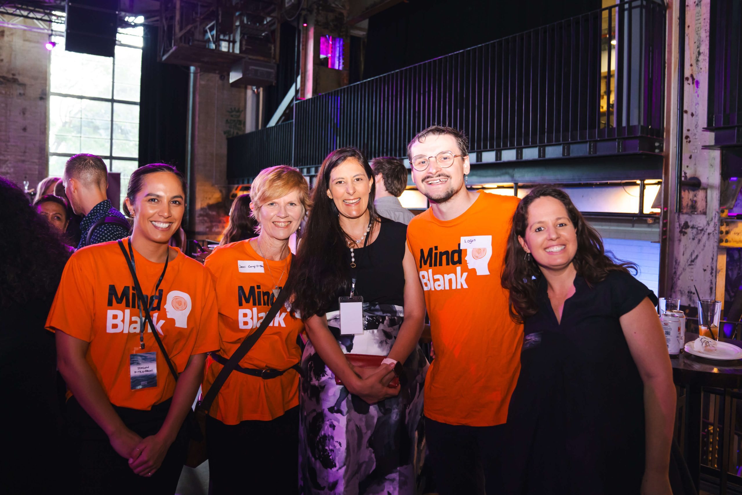 Members of the Mind Blank team at an awards night.